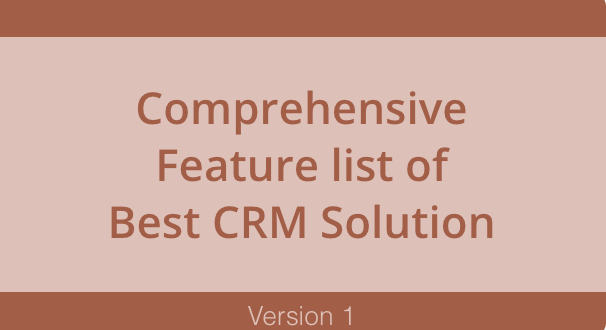 BEST CRM solution